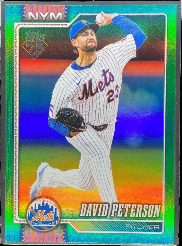 David Peterson 2026 Topps #215 Green Rainbow Foil /99 Price Guide 