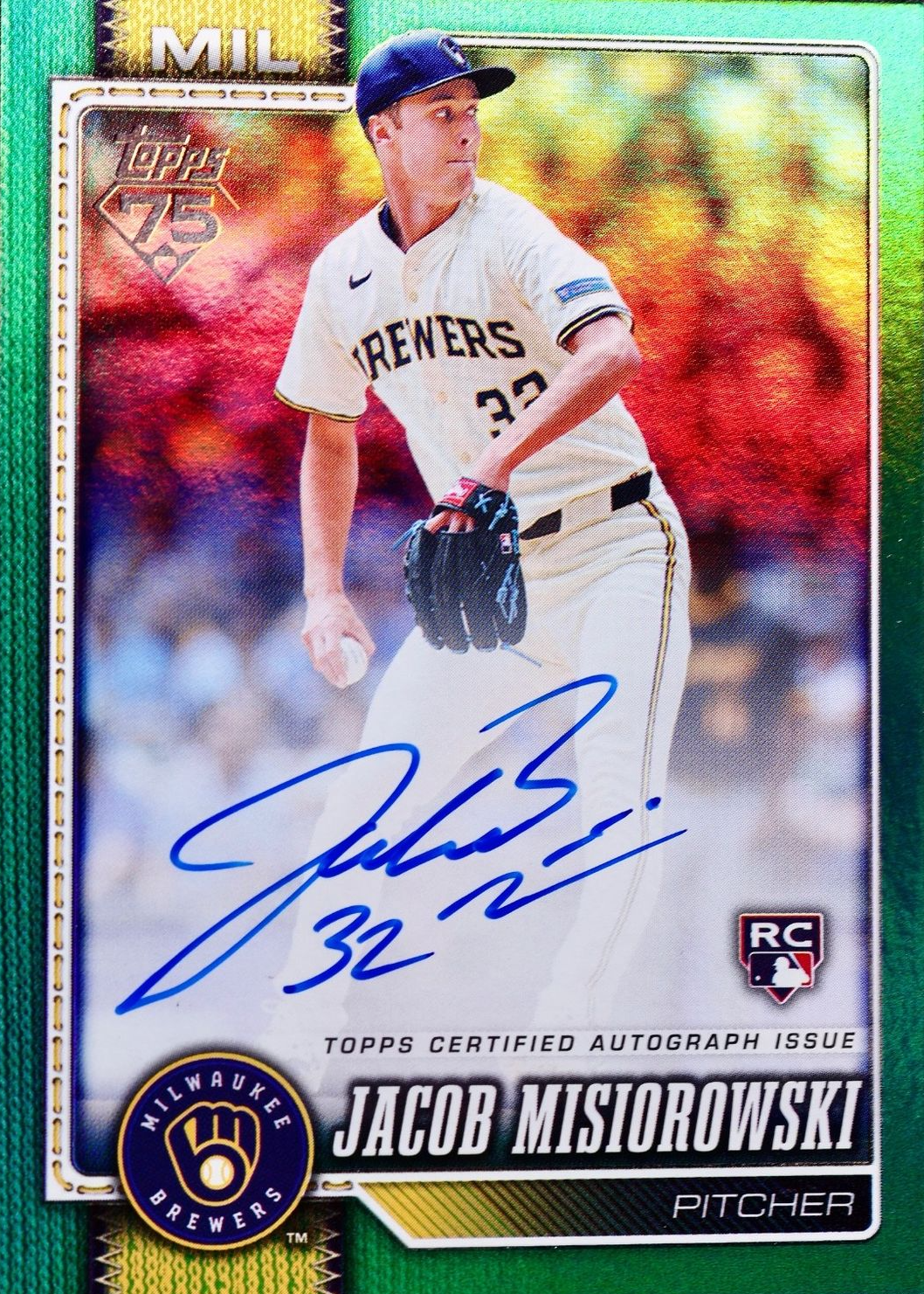Jacob Misiorowski ミジオロウスキー 直筆サイン topps Jacob 