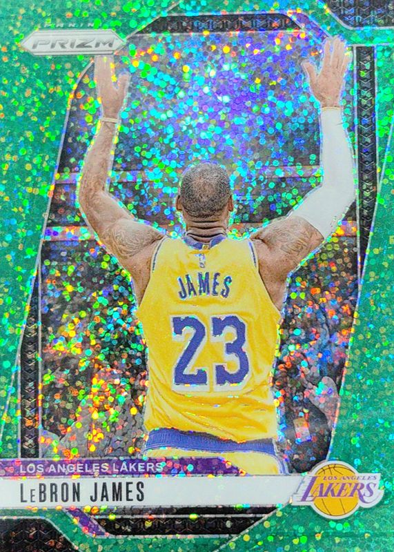 LeBron James 2024 Prizm #130 Green Sparkle /8 RAW