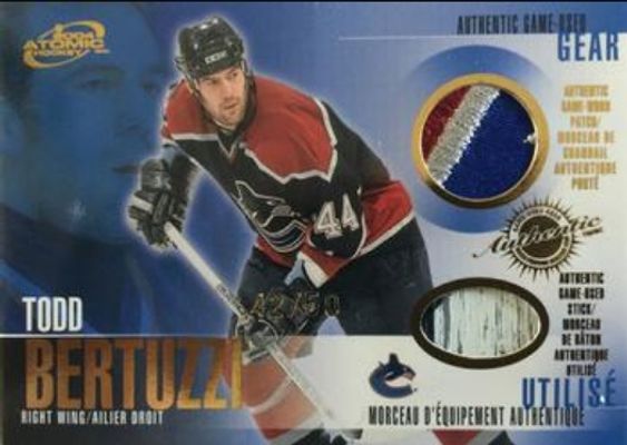 2003 Pacific Atomic McDonald's #24 Authentic Game Used Patch Stick /50