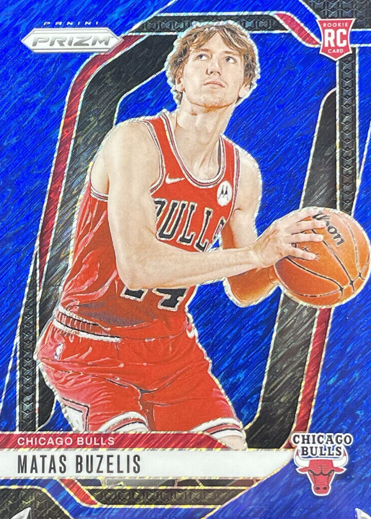 絵画 BLU/ZONE/2024 2024-25 Panini Prizm RC #252 Matas Buzelis Red White & Blue