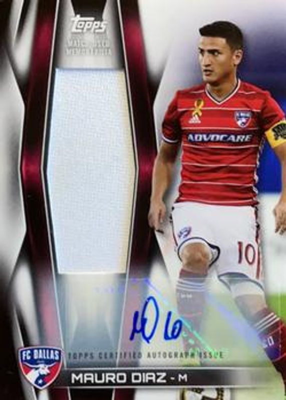 2018 Topps MLS #JR-MD Autographed Jumbo Relics /25