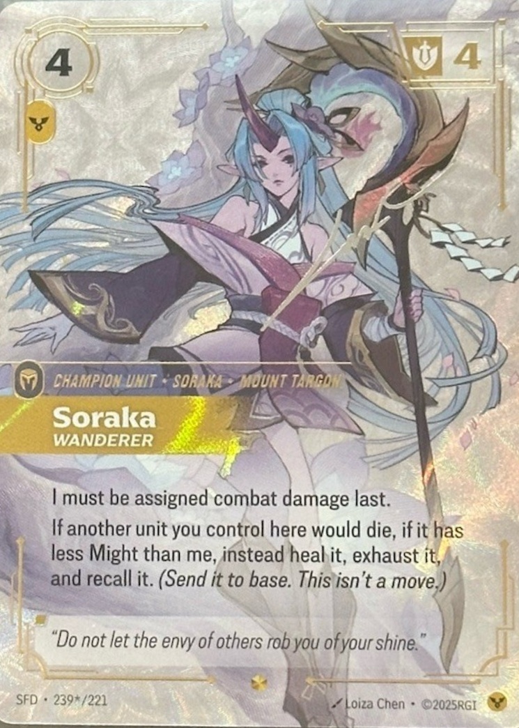 Soraka - Wanderer 2026 Spiritforged #239*/221 Signature Showcase
