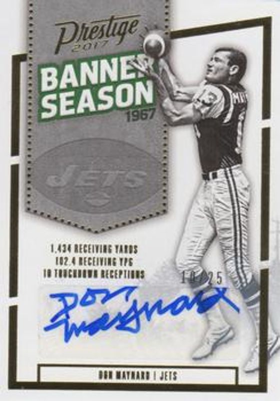 2017 Prestige #2 Banner Season Ink /10