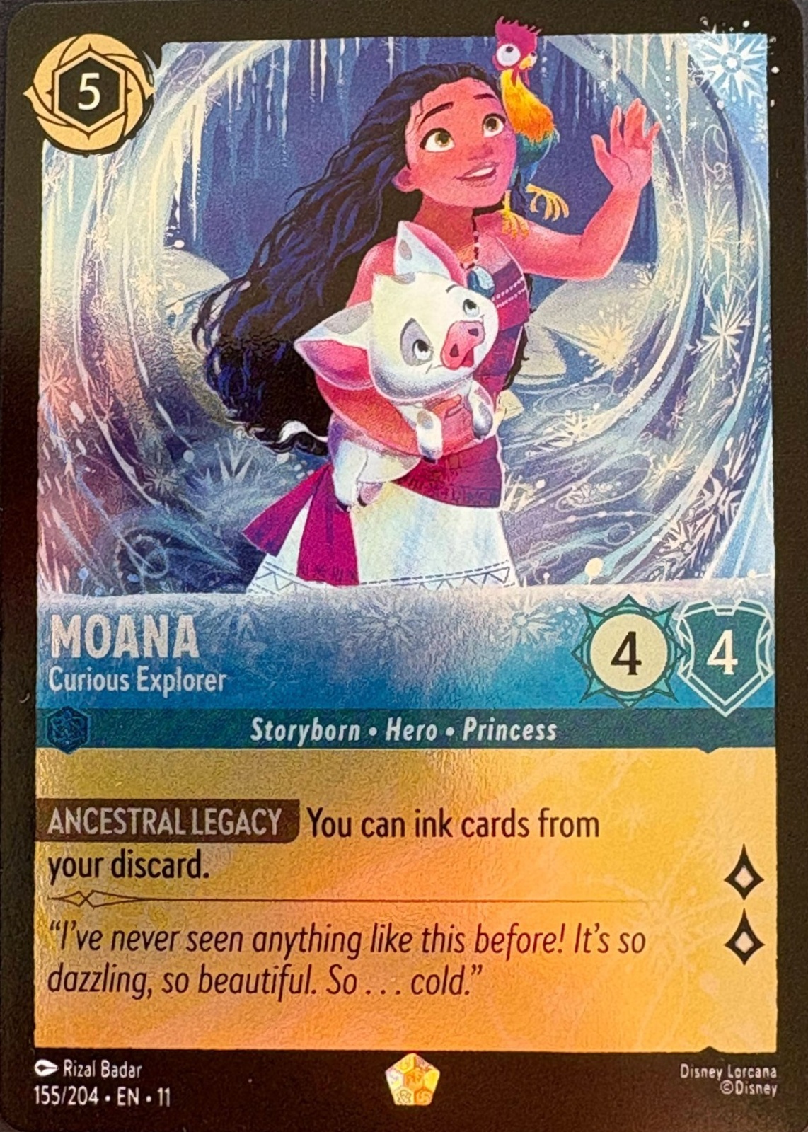 Moana - Curious Explorer 2026 Winterspell #155/204 Cold Foil Price