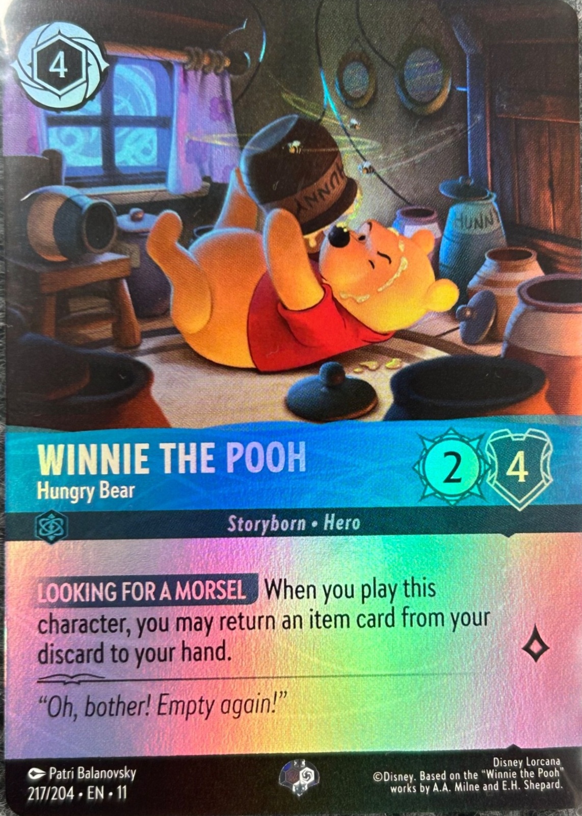 lorcana winnie the pooh cards Disney TCG Card Sleeve Pack  Piglet - Pooh Pirate Captain