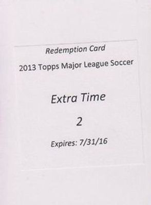 2013 Topps MLS #2 Extra Time Redemption
