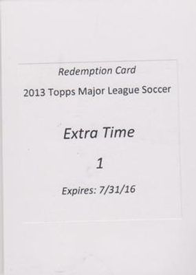 2013 Topps MLS #1 Extra Time Redemption