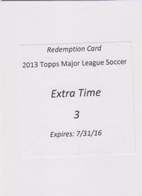 2013 Topps MLS #3 Extra Time Redemption