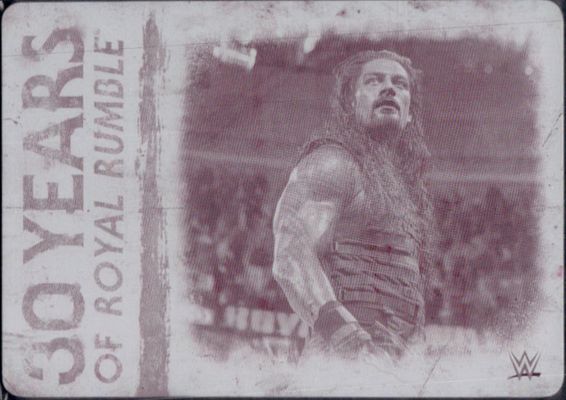 2018 Topps WWE Undisputed #RR-23 30 Years of Royal Rumble - Printing Plates Magenta /1