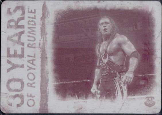 2018 Topps WWE Undisputed #RR-5 30 Years of Royal Rumble - Printing Plates Magenta /1