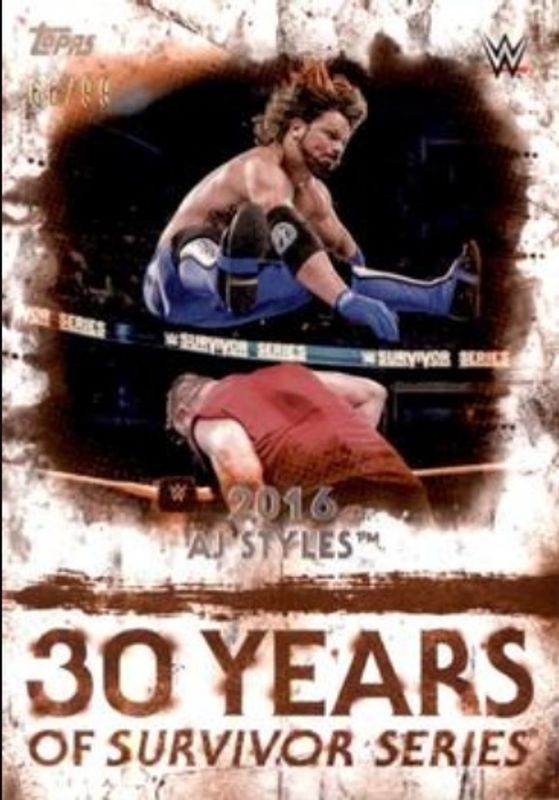 2018 Topps WWE Undisputed #SS-24 30 Years of Survivor Series - Orange /99