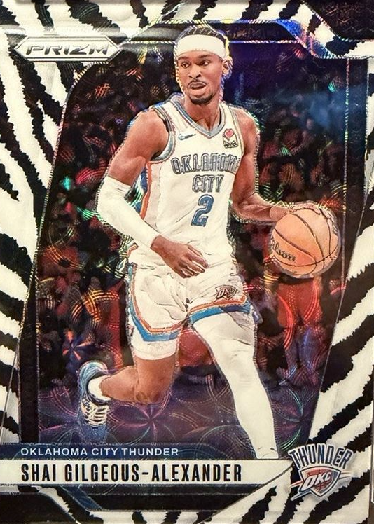 Shai Gilgeous-Alexander 2024 Prizm #113 White Tiger Stripe /(SSP