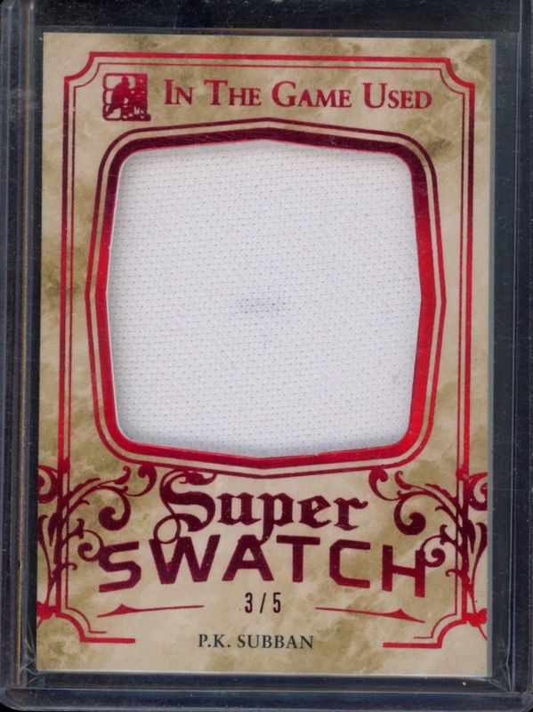 2016 Leaf In The Game Used #SS-29 Super Swatch Red Spectrum /5