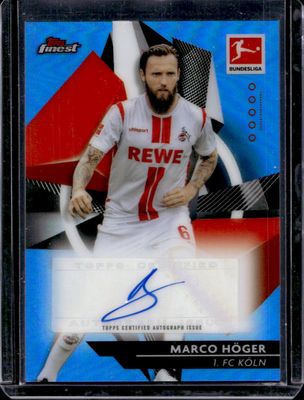 2020 Topps Finest Bundesliga #54 Autographs - Blue /65