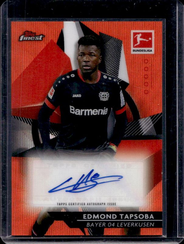 2020 Topps Finest Bundesliga #61 Autographs - Orange Wave /10