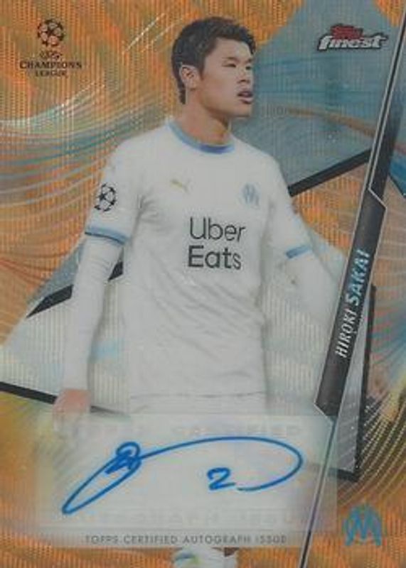 2020 Topps Finest UEFA Champions League #FA-HS Autographs Orange Wave - Refractor /25