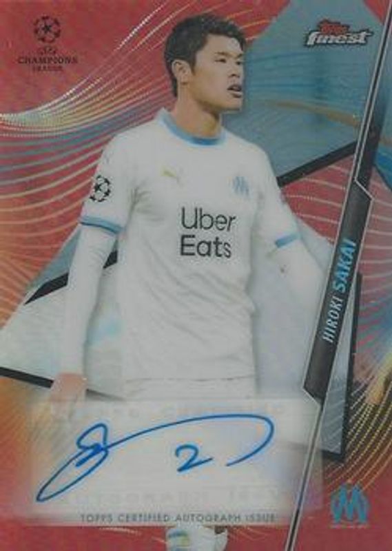 2020 Topps Finest UEFA Champions League #FA-HS Autographs - Red Refractor /5