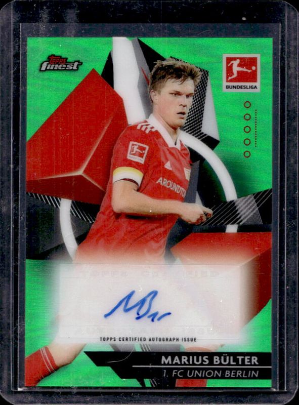 2020 Topps Finest Bundesliga #15 Autographs - Green /50