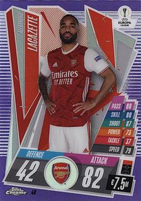 2020 Topps Chrome Match Attax UEFA Champions League #40 Purple /299