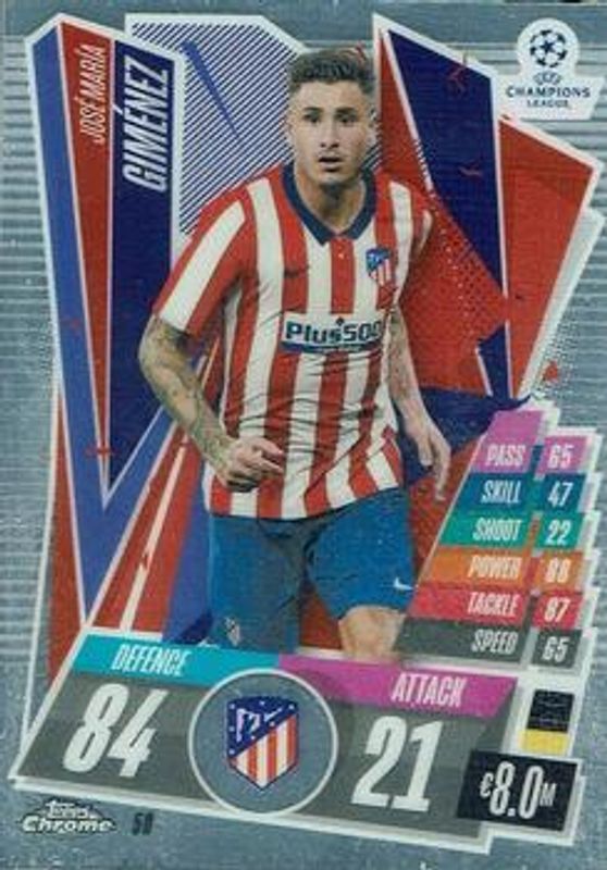 2020 Topps Chrome Match Attax UEFA Champions League #58 Base