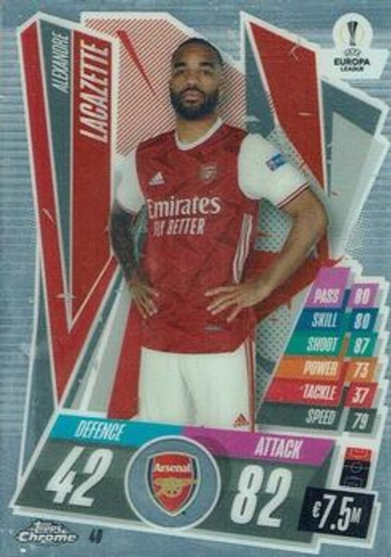 2020 Topps Chrome Match Attax UEFA Champions League #40 Base