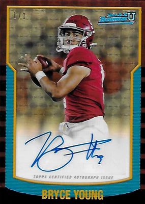 2021 Bowman University #BCPA-BY Chrome Prospect Auto - Superfractor /1 (1st)