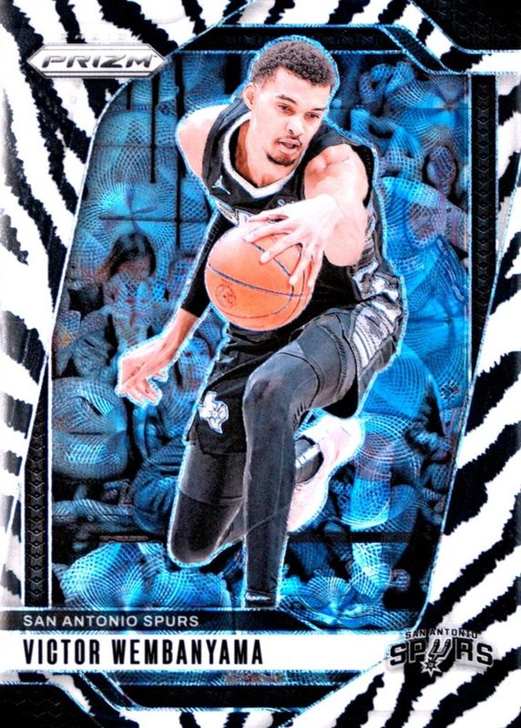 Victor Wembanyama 2024 Prizm #172 White Tiger Stripe /(SSP) RAW