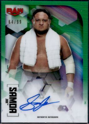 2020 Topps Chrome WWE #A-SJ Autographs Green /99
