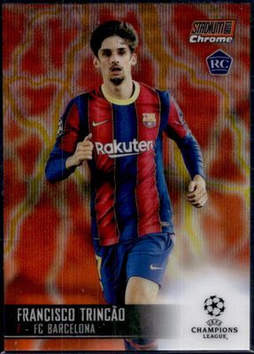 2020 Topps Stadium Club Chrome UEFA Champions League #8 Orange Yellow Electric Wave