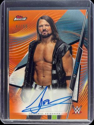 2020 Topps Finest WWE #A-AJ Finest Autographs Orange /50