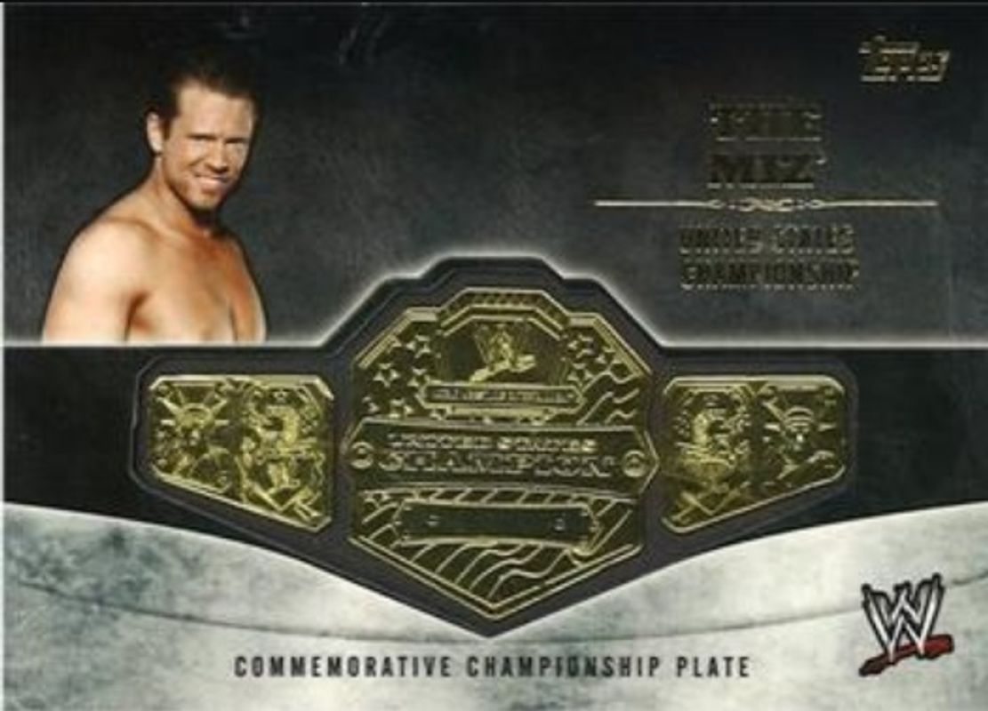 2014 Topps WWE Commemorative Championship Plates