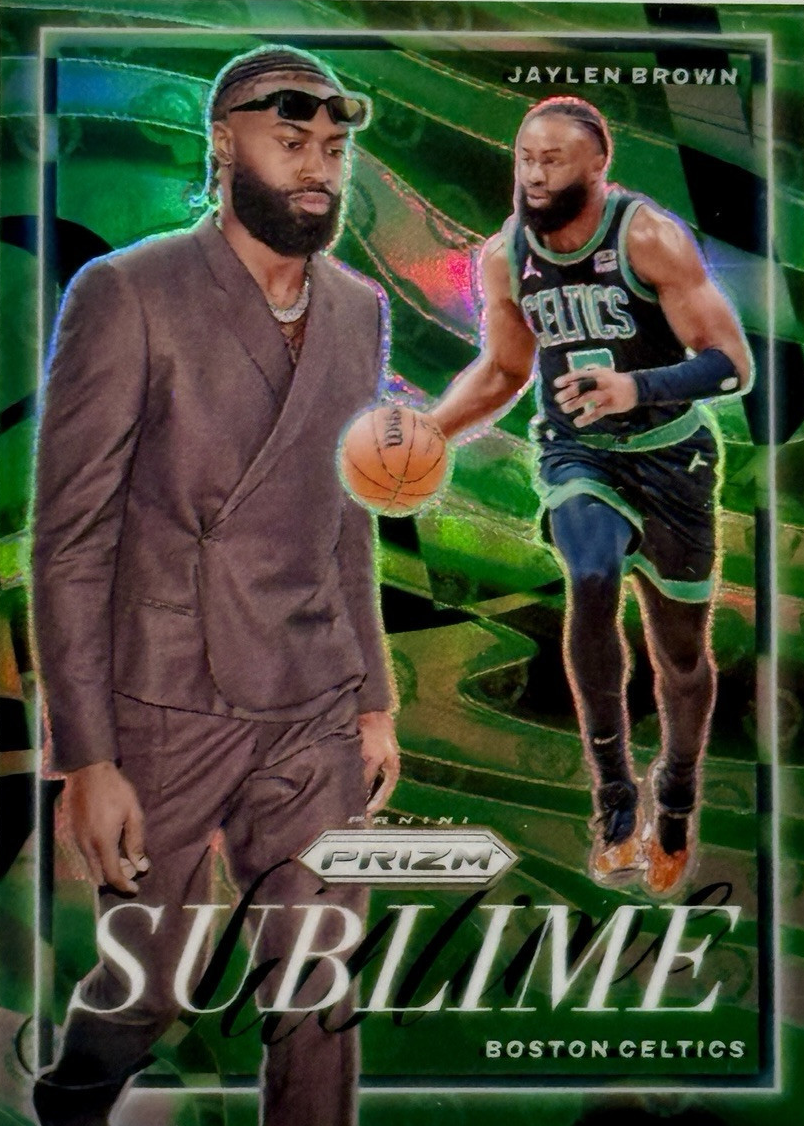 超貴重！！！Jaylen Brown Obsidian Yellow 10シリ Jaylen Brown 2021-22 Panini Player of the Day KABOOM #'d 22