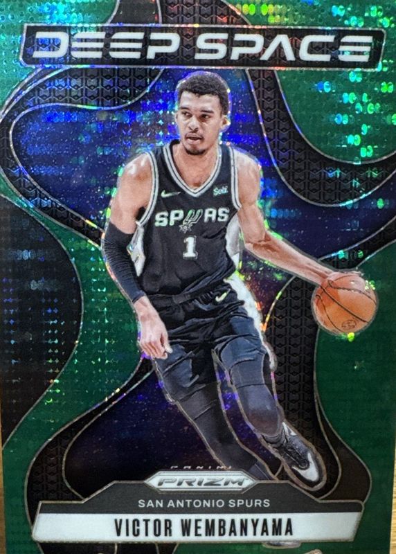Victor Wembanyama 2024 Prizm #2 Deep Space - Green Pulsar /25 RAW