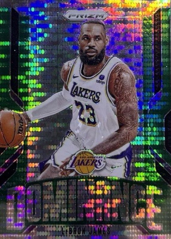 LeBron James 2024 Prizm #14 Dominance - Green Pulsar /25 RAW