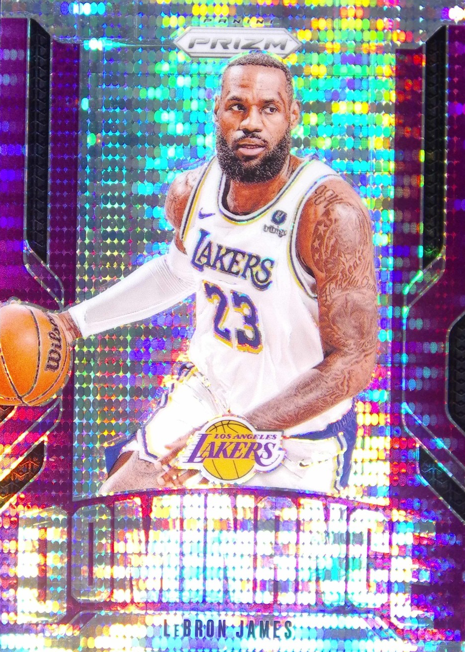 LeBron James 2024 Prizm #14 Dominance - Purple Pulsar /35 Price