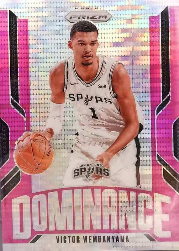 Victor Wembanyama 2024 Prizm #7 Dominance - Pink Pulsar /42 RAW