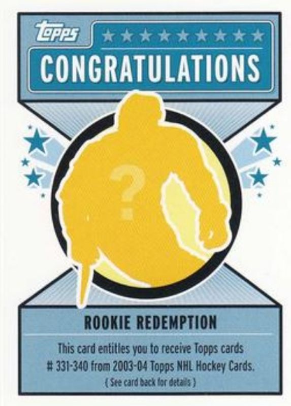2003 Topps Rookie Redemptions