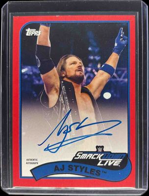 2018 Topps WWE Heritage #A-AS Autographs Red /1