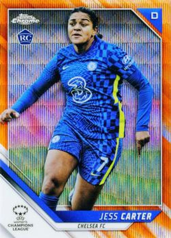 2021 Topps Chrome UEFA Women's Champions League #23 Orange Wave /25