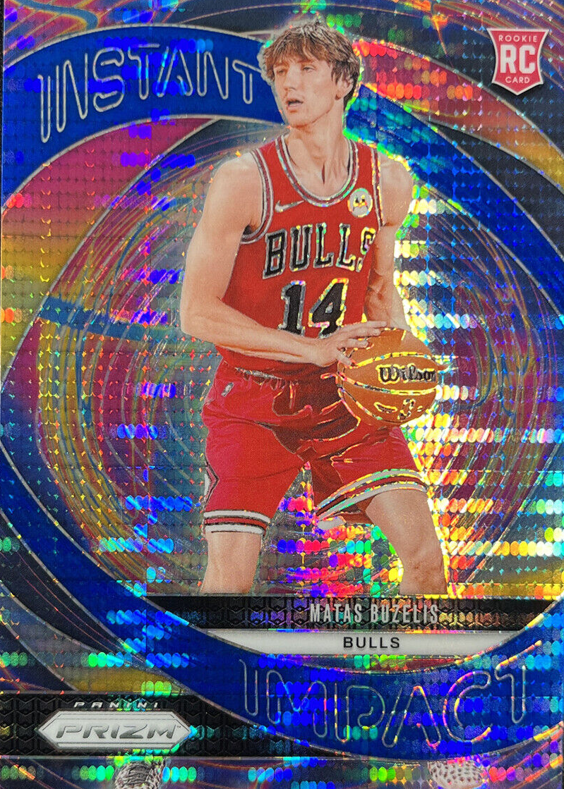 Matas Buzelis 2024 Prizm #14 Instant Impact - Blue Pulsar /99