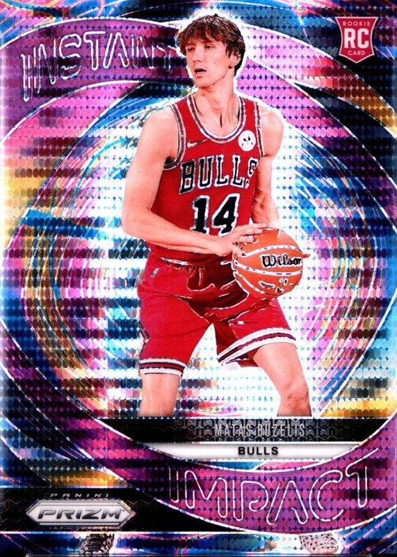 Matas Buzelis 2024 Prizm #14 Instant Impact - Purple Pulsar /35 Rookie RAW