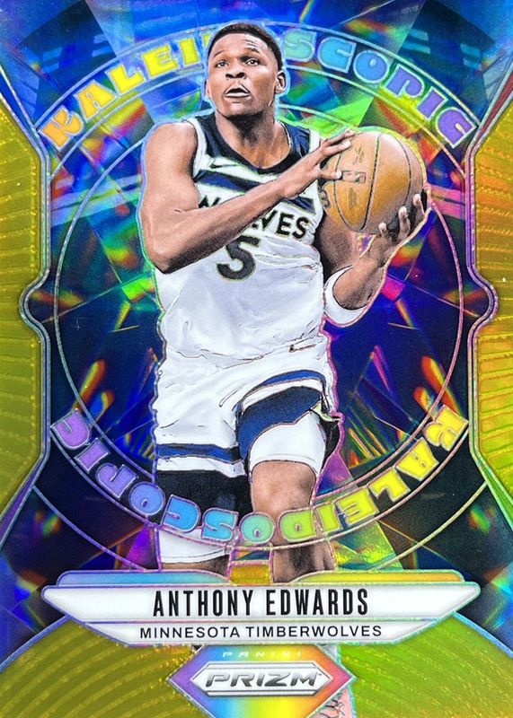 Anthony Edwards 2024 Prizm #1 Kaleidoscopic - Gold /10 RAW
