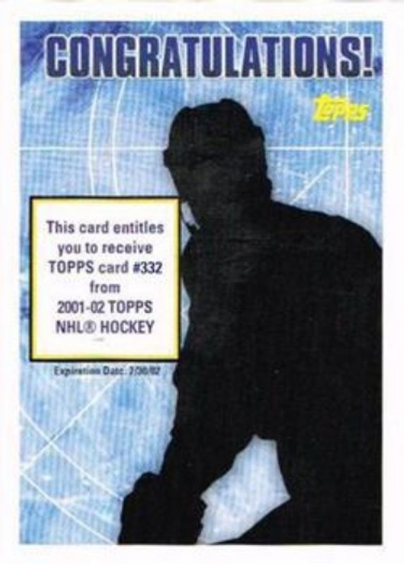 2001 Topps Rookie Redemptions