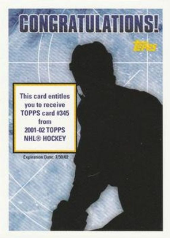 2001 Topps Rookie Redemptions