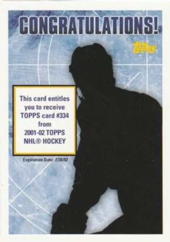 2001 Topps Rookie Redemptions