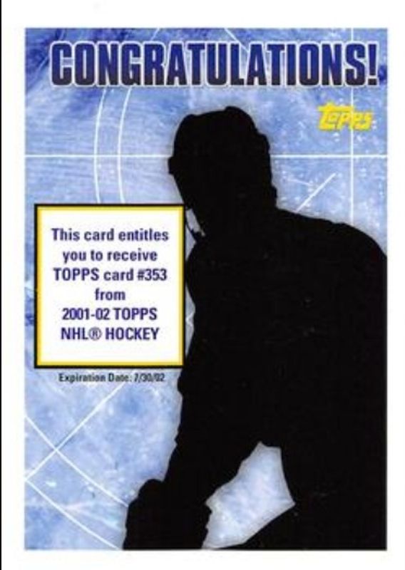 2001 Topps Rookie Redemptions