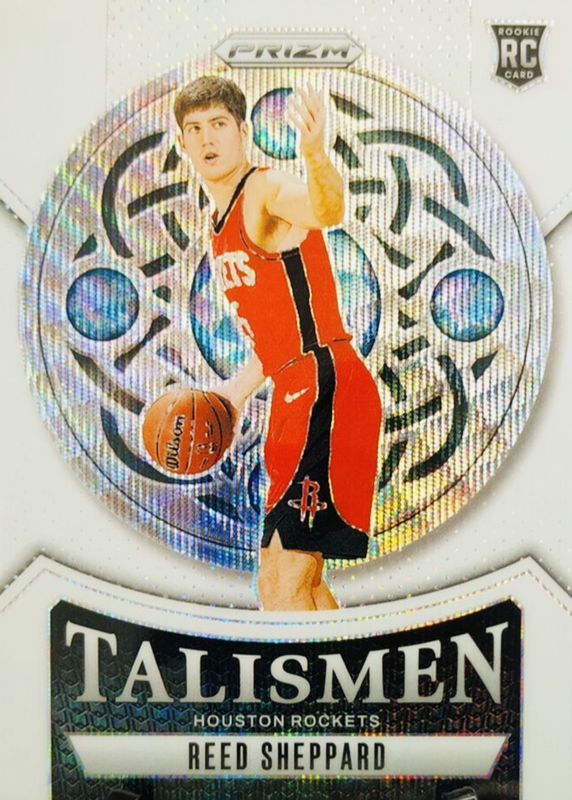Reed Sheppard 2024 Prizm #2 Talismen - White Wave /20 Rookie RAW