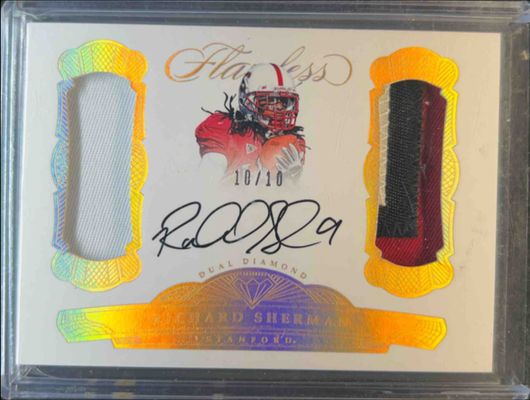 2017 Flawless Collegiate #DDM-RS Dual Diamond Memorabilia Autographs - Gold /10