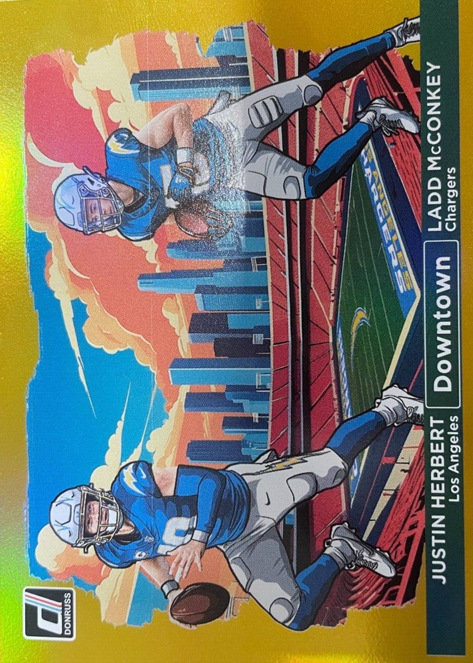 Justin Herbert / Ladd McConkey 2024 Donruss #19 Downtown